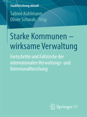 cover image of Starke Kommunen – wirksame Verwaltung